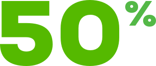 green 50 percent