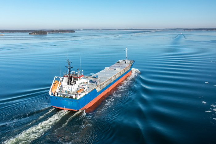 Cargo ship on the water