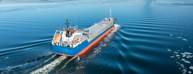 Cargo ship on the water