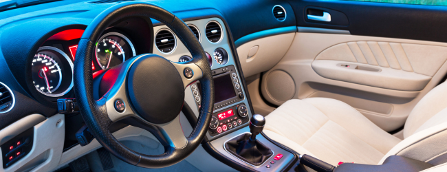 Car steering wheel and car interior