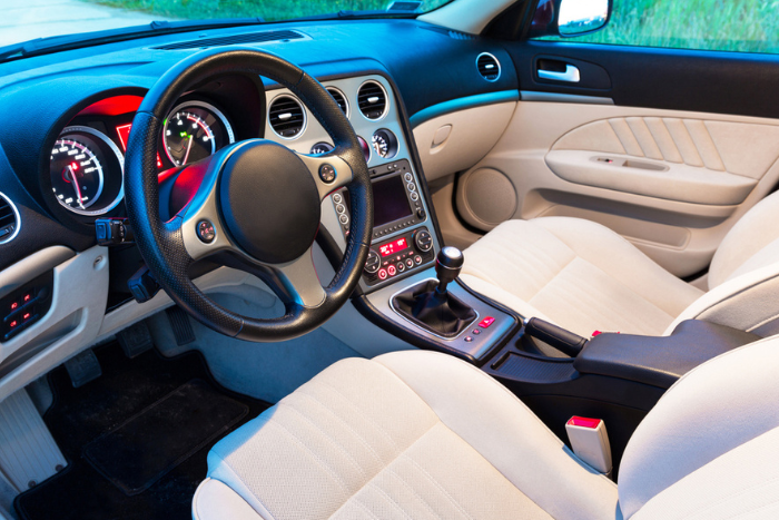 Front seat car interior