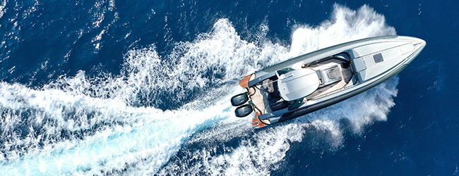 Speedboat on water