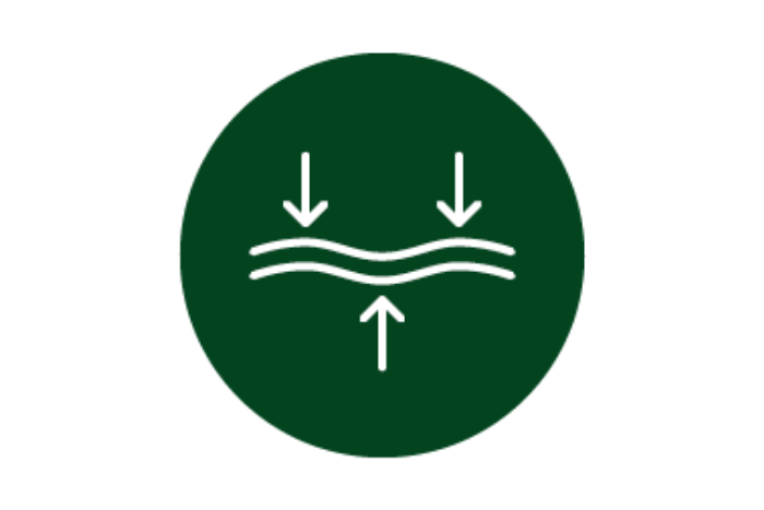 2 arrows down, 1 up